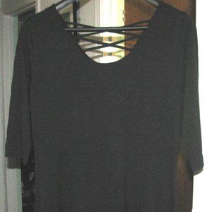 Black Strap Tee Dress Size 2X Love Connection